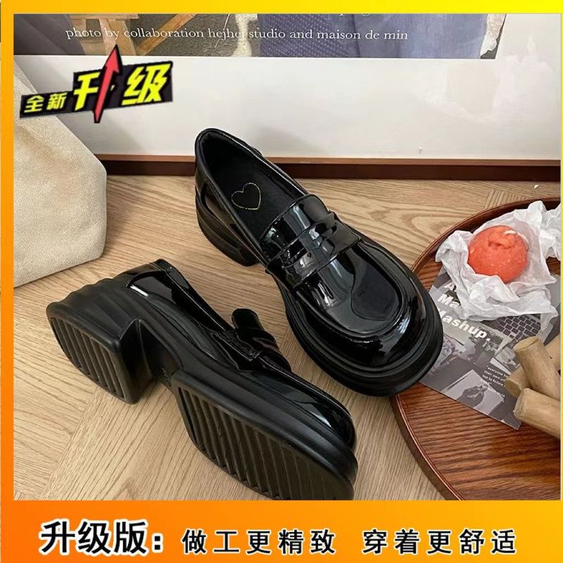 法式厚底小皮鞋女新款春秋百搭英伦风单鞋复古jk制服玛丽珍鞋|undefined