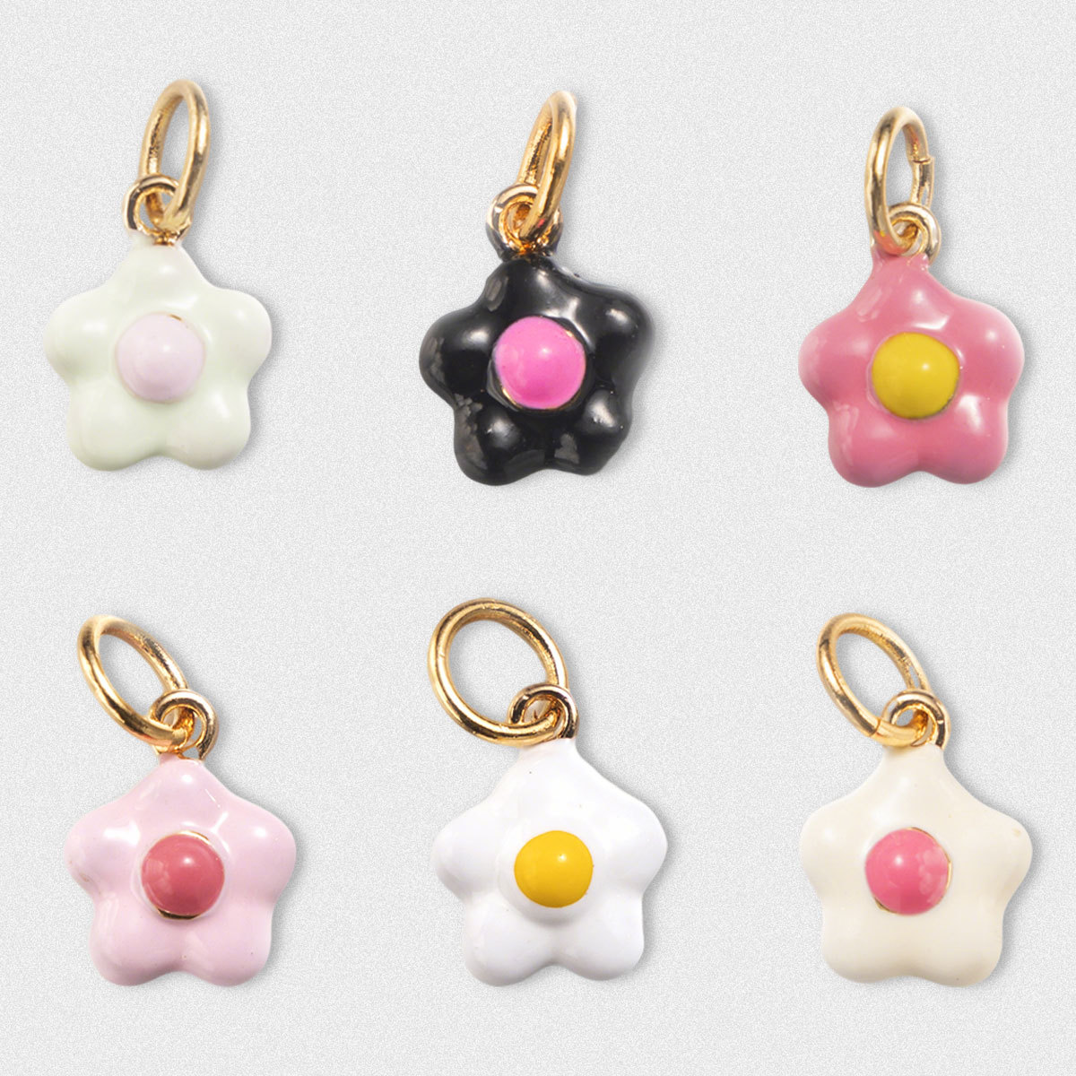 Decoding Small Numerous Dopamine Handmade Oil-Dropped Flower Pendant Accessories DIY Jewelry Women's Cross-Border Hot-Selling Accessories Ins Style