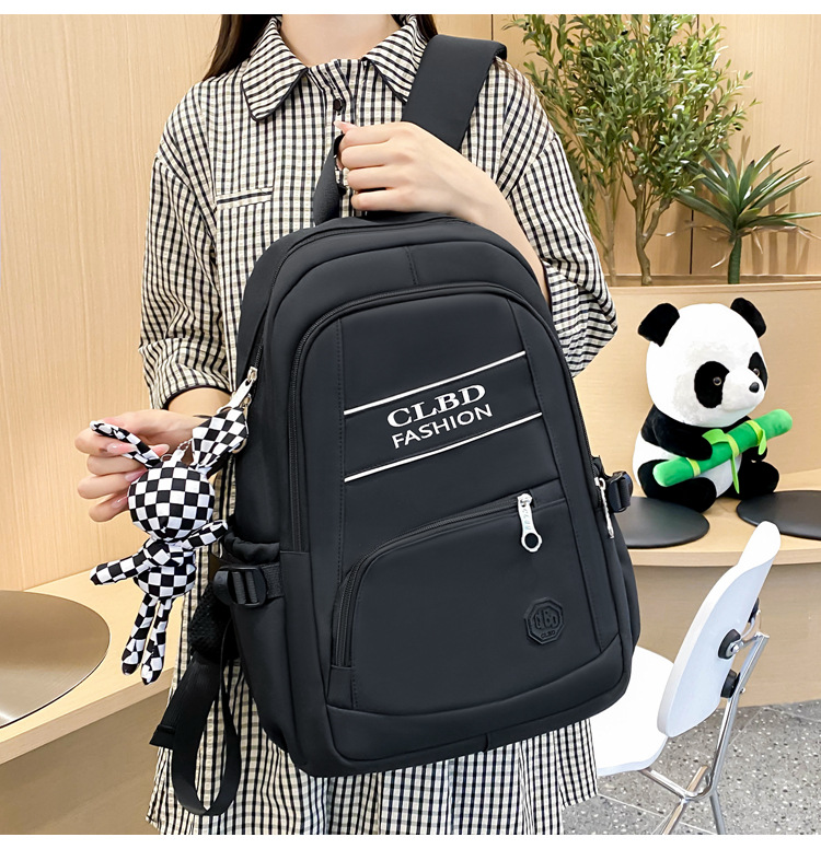 Unisex Nylon Letter Solid Color Preppy Style Sports Square Zipper Fashion Backpack display picture 16