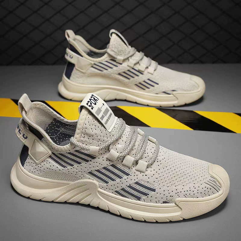 2025 новая осенняя мужская обувь летающая дышащая спортивная обувь мягкая подошва нескользящая легкая педаль ленивая обувь студенческая обувь