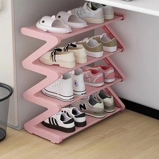 in stock Wholesale Creative Z Shoe Rack Simple Household Shoe Storage Artifact Dormitory Multi-Layer Assembled Shoe Rack