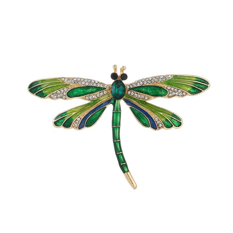 Retro New Dragonfly Brooch Dripping Oil Enamel Colorful Insect Corsage Elegant Elegant Outwear Outwear Pin Accessories