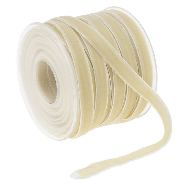 YZDIY 1cm banda de terciopelo unilateral ropa textil de nylon terciopelo correa de terciopelo collar cinta