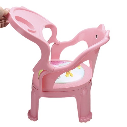 儿童靠背椅餐椅叫叫加厚宝宝凳塑料婴儿小饭桌小熊可拆卸