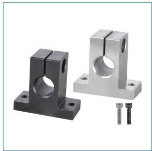 立式圆柱杆固定夹光轴直线导轨支架铝块钢管锁紧块圆管导轨安装SK