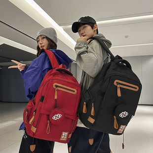 2025 New School Bag Men's Casual Travel Backpack Large Capacity Junior High School Student Backpack Lightweight Waterproof Spine Protector
