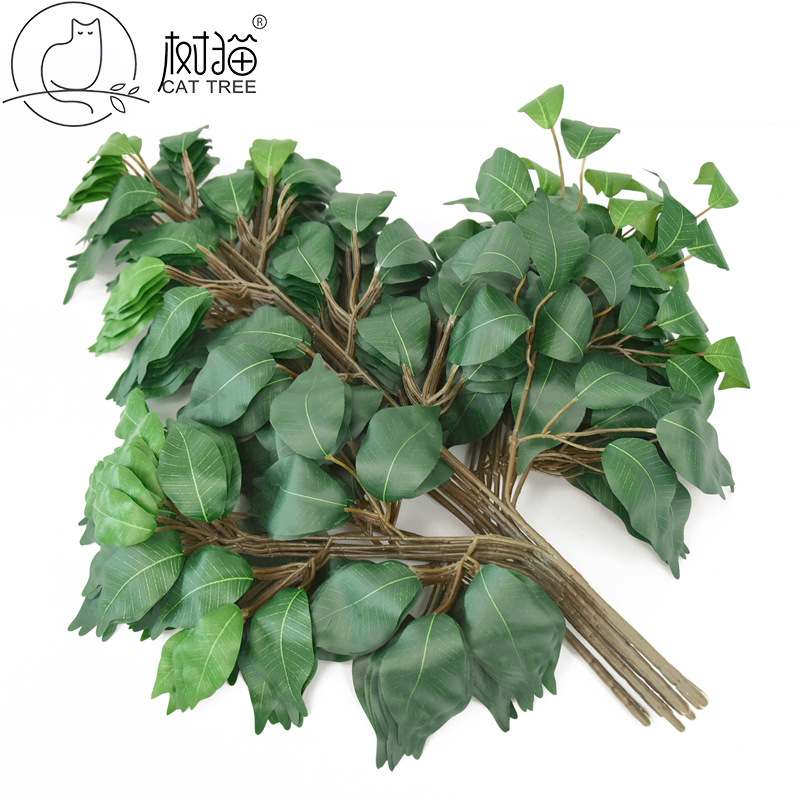 Flower Factory Direct supply simulation Banyan leaf feel plant leaves plastic branches garden landscape engineering decoration fake leaves