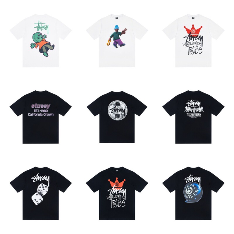 High-Quality Export 2025 New Stussy Short-Sleeve T-Shirt, 270g Heavyweight, Unisex Style, Wholesale High-Quality Export 2025 New Stussy Short-Sleeve T-Shirt, 270g Heavyweight, Unisex Style, Wholesale