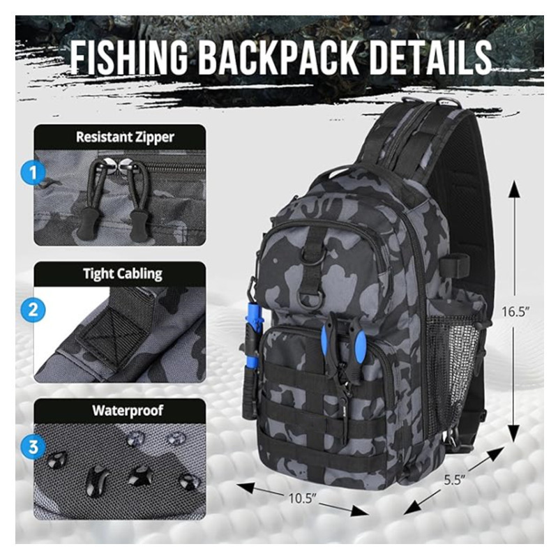 Transfronterizo amazon pro al aire libre multifuncional luya mochila de pesca mochila suministros de pesca al por mayor