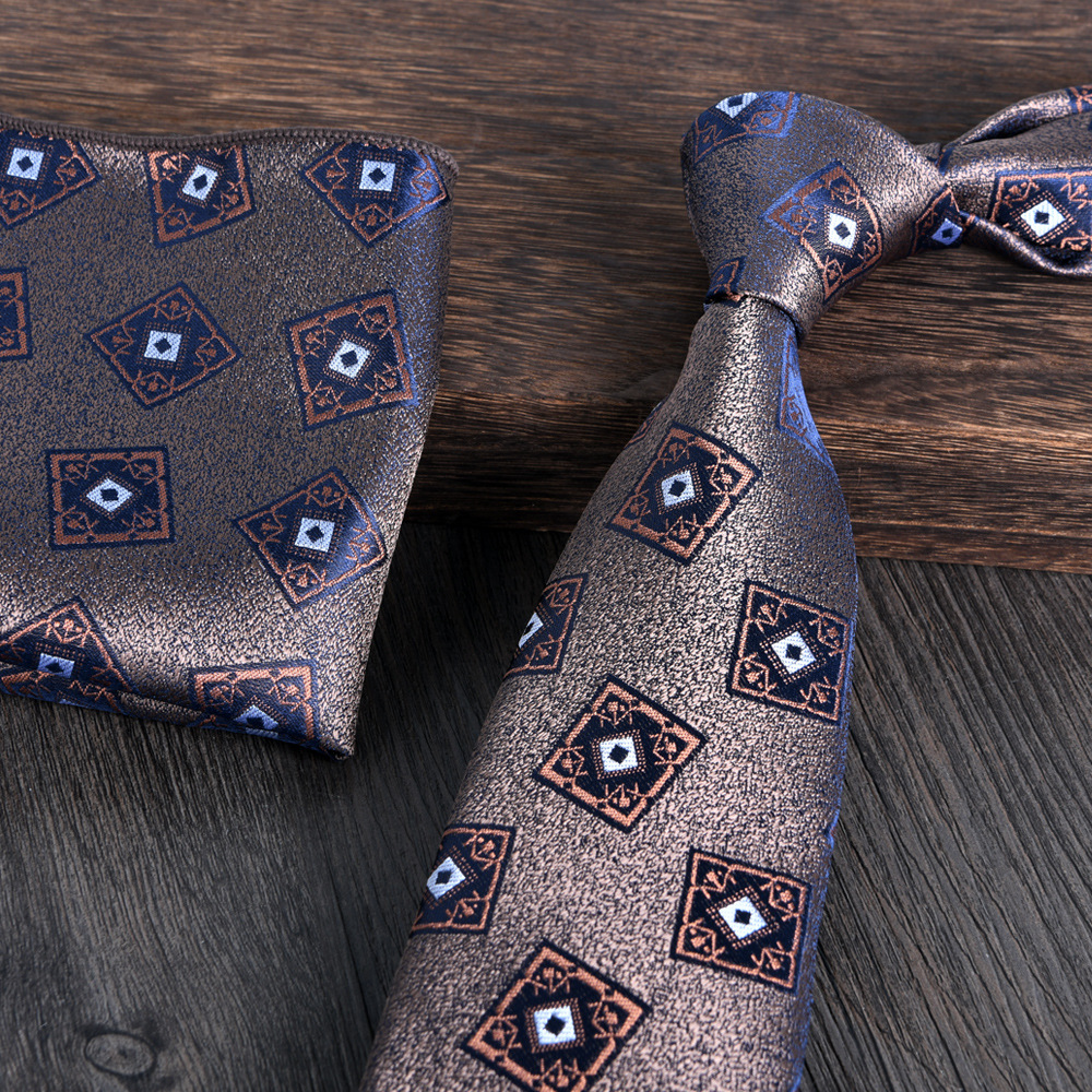 Conjunto de corbata y pañuelo para hombre accesorio formal rayado_voghion.com