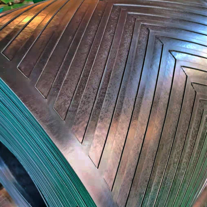 人字形输送带凹花纹橡胶输送带矿山爬坡阻燃传送带厂家尼龙输送带