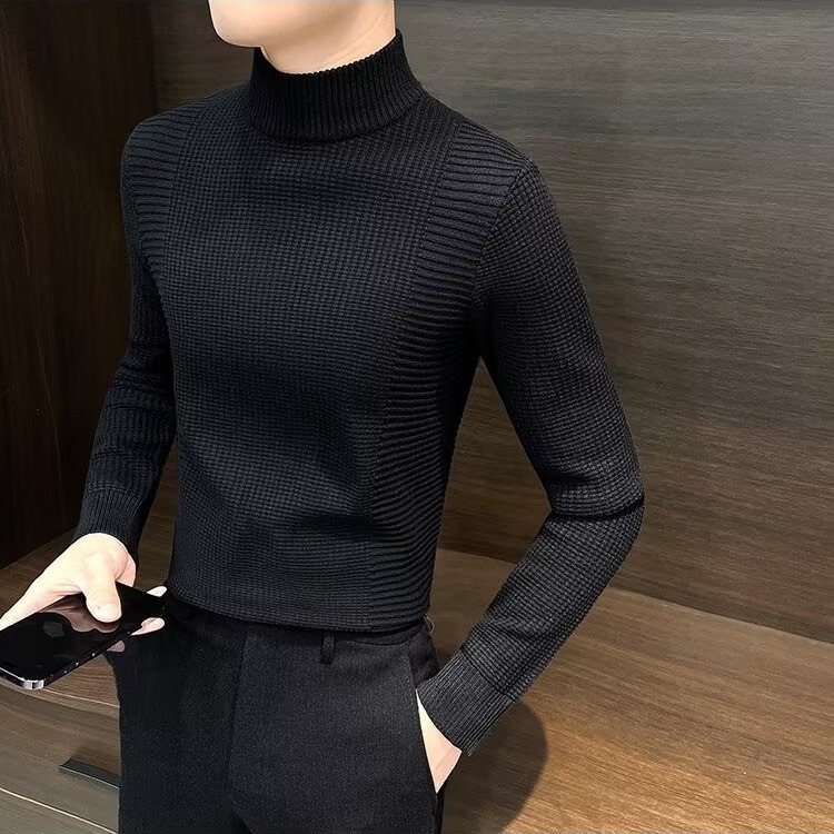 Demi-season solid color base Japanese trend knitted sweater for…