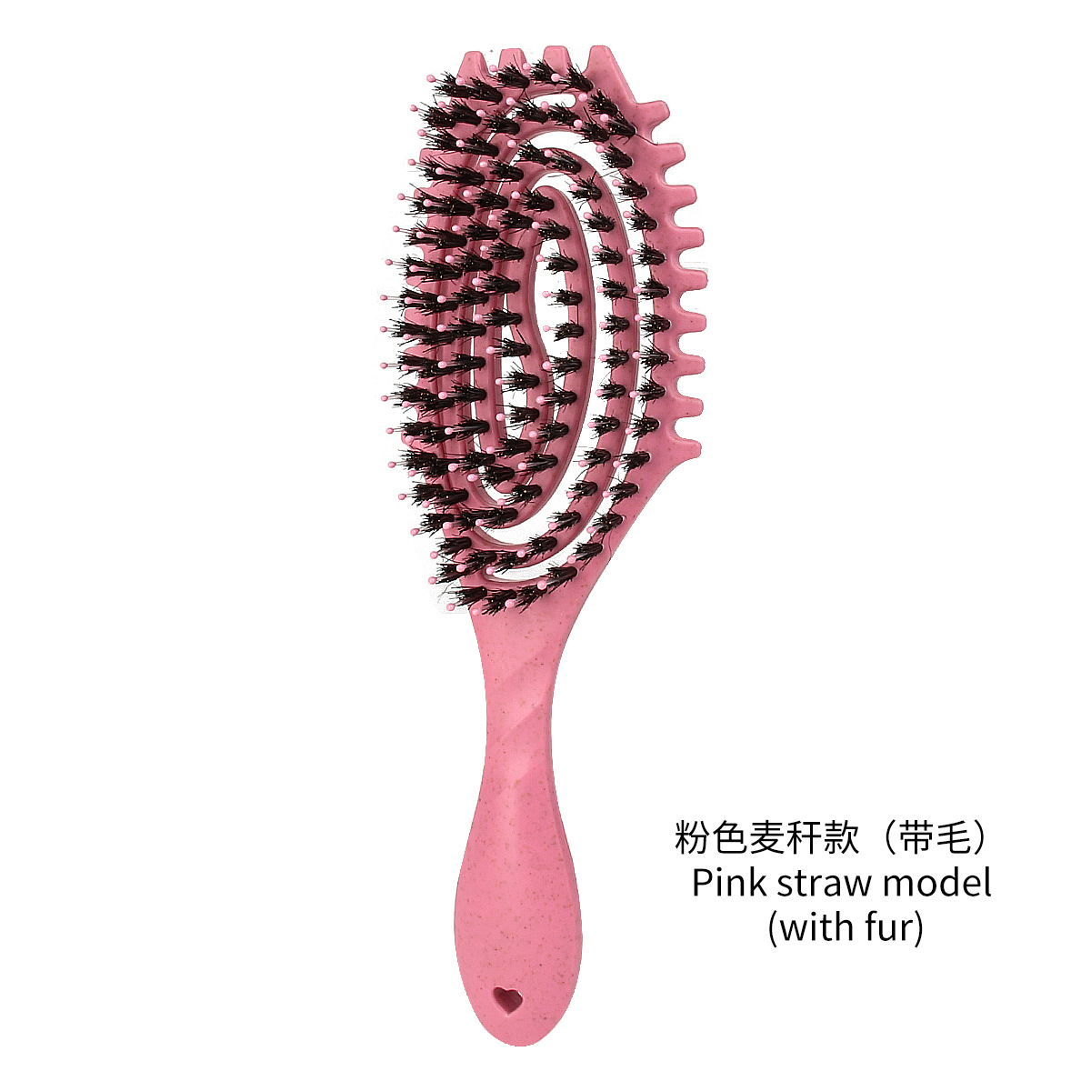 Paja de trigo rosa con pelo