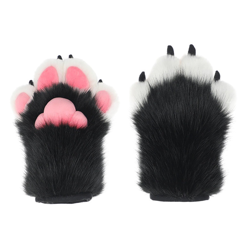 Peluche de bestia garra fursuit Internet celebridad rendimiento cos cómico show props perro bestia garra guantes Accesorios