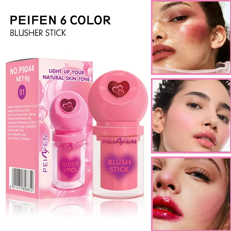 佩妮芬跨境腮红棒单色腮红唇颊两用哑光自然胭脂腮红棒彩妆