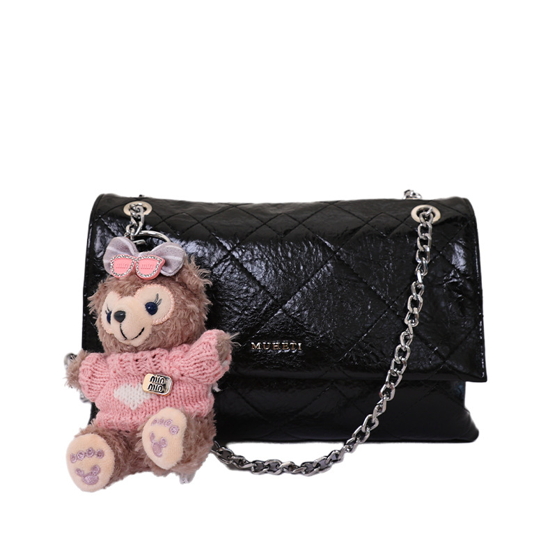 Bolso para mujeres 2026 nueva moda cadena de diamante bolso cuadrado de alta calidad lujoso ligero exquisito mochila de hombro