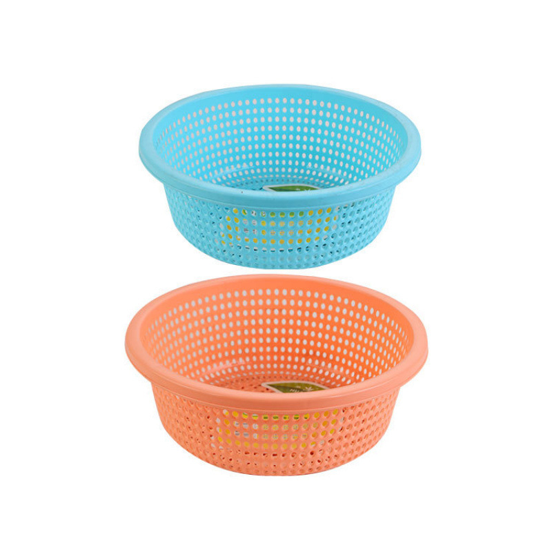 プラスチック排水バスケットキッチン肥厚大型新しい野菜洗濯バスケット家庭用フルーツボウルラウンドフルーツ耐久性|undefined