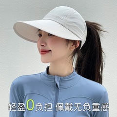 男性用の大きなつばの日よけ帽子、女性用の速乾性ひさしキャップ、屋外用野球帽、ポニーテールに結ぶことができる空のつばの日よけ帽子