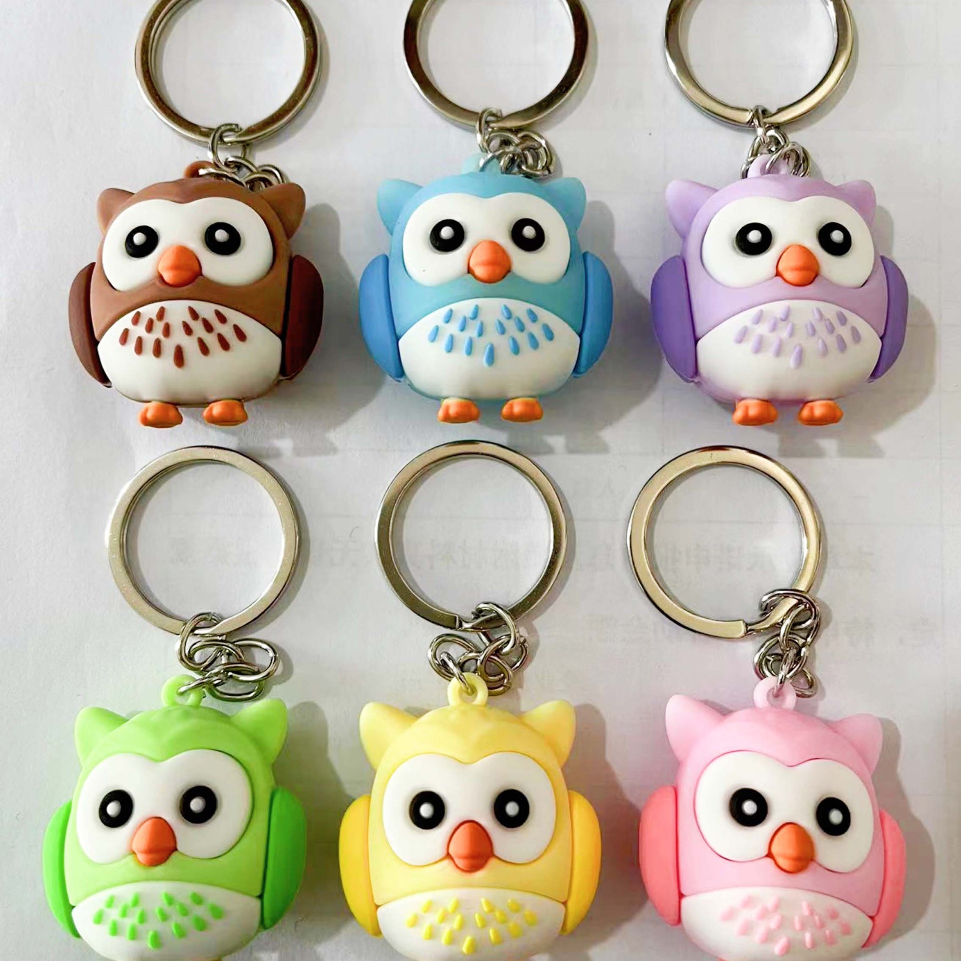 New Cute Owl Doll Keychain Couple Mickey Doll Opening Event Push Small Gift Run