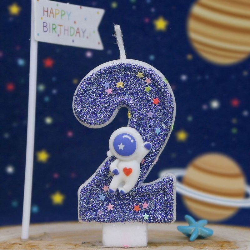 跨境热卖货源亚马逊希音数字生日蜡烛蛋糕派对装饰生日蜡太空人|undefined