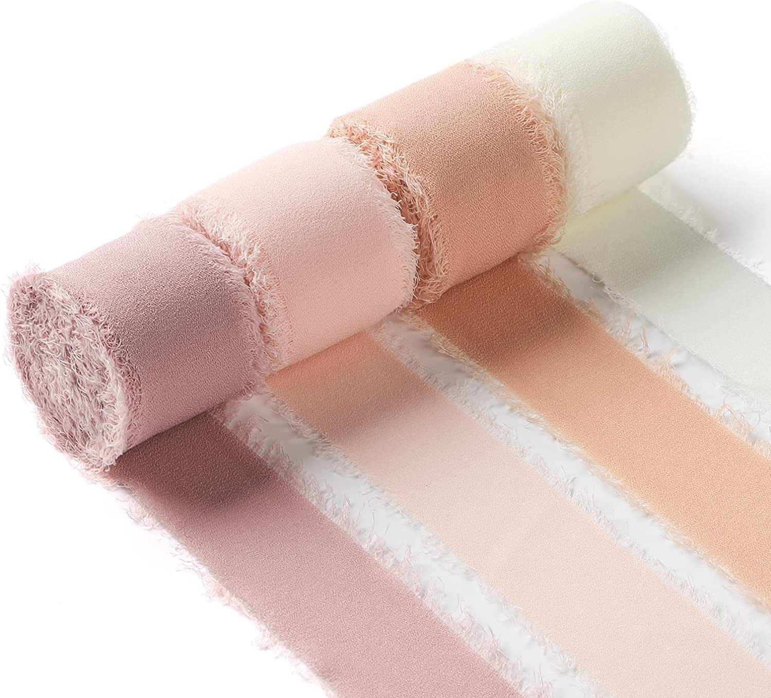 En stock venta al por mayor de gasa deshilachado cinta deshilachada boda tarjeta de felicitación arco decoración ramo de encaje de tela tira