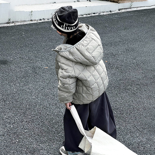 Children's Down Jacket Winter  New White Duck Down Boys' Short Winter Coat Thick Children's Outerwear Trendy