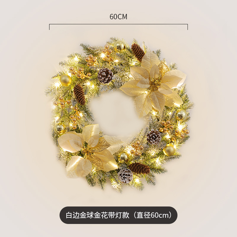 Amazon transfronteriza nueva guirnalda de Navidad 40/50/60cm Garland lugar de Decoración Accesorios guirnalda decoraciones