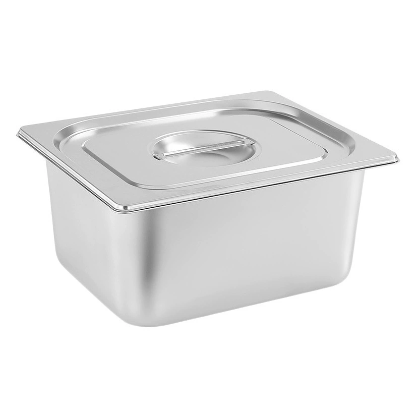 Сервировочная раковина из нержавеющей стали 304 утолщенная Коммерческая 1/1 фракционная раковина для буфета с крышкой Квадратная тарелка для сервировки раковины прямоугольная