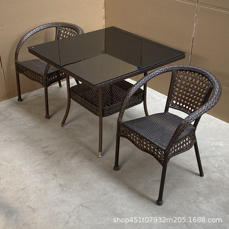 의자 2개 + 90 더블 레이어 사각 테이블