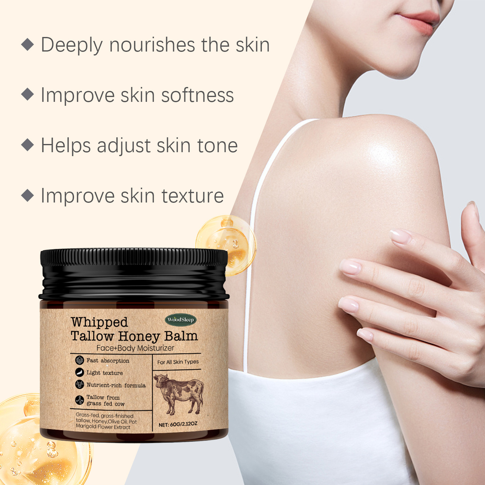 WoodSleep Beef Tallow Paste Packaging