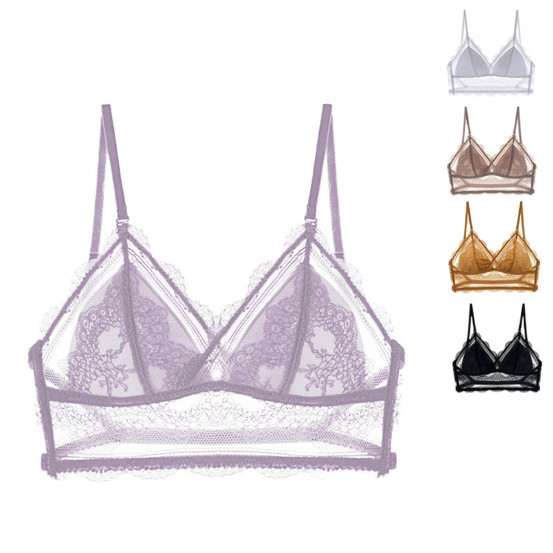 Dropshipping Available! 0041 New Color Full Lace Sexy Backless Wireless Bra Triangle Cup Breathable Beautiful Back Design Dropshipping Available! 0041 New Color Full Lace Sexy Backless Wireless Bra Triangle Cup Breathable Beautiful Back Design