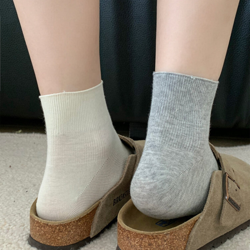 Thin Socks for Women, Mid-Calf Socks, Summer Thin and Lightweight, Breathable, Korean Style, Japanese Style, Trendy Ins Style, White Summer Short Socks Thin Socks for Women, Mid-Calf Socks, Summer Thin and Lightweight, Breathable, Korean Style, Japanese Style, Trendy Ins Style, White Summer Short Socks