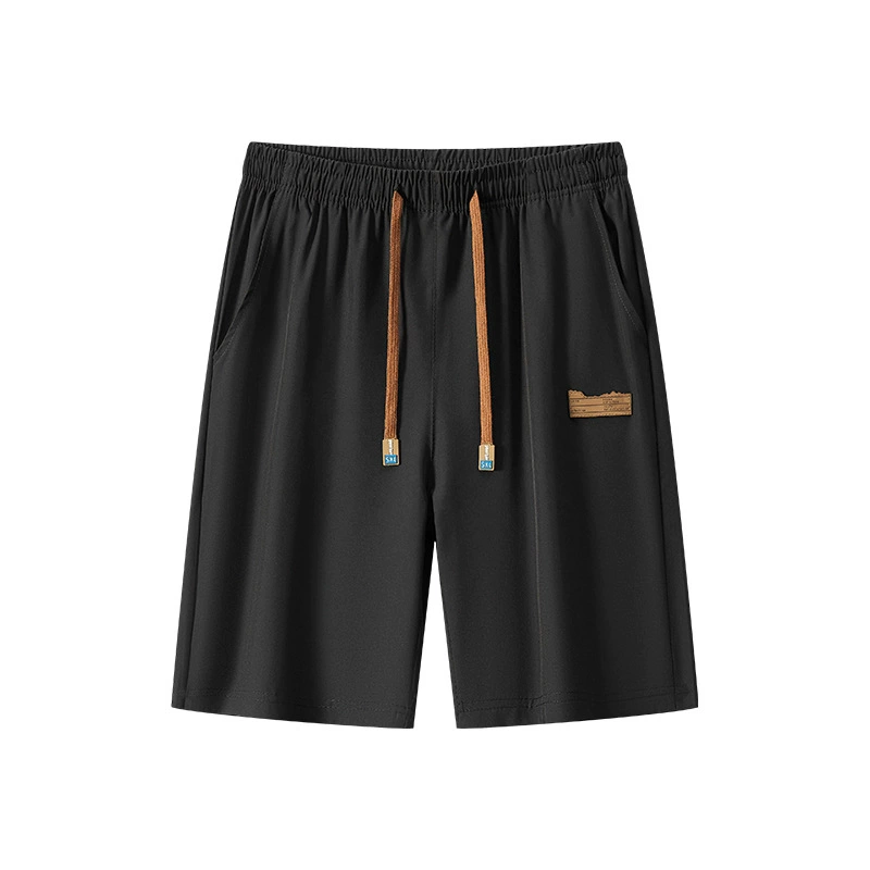 Summer silk trend shorts, elastic quick dry sports trousers for boys, loose fit, for running