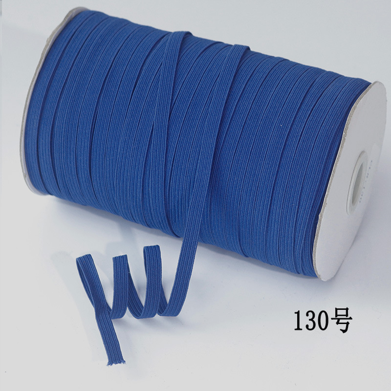 Fabricante color de alta elasticidad 6MM negro y blanco plano estrecho elástico para caminar banda elástica para caminar