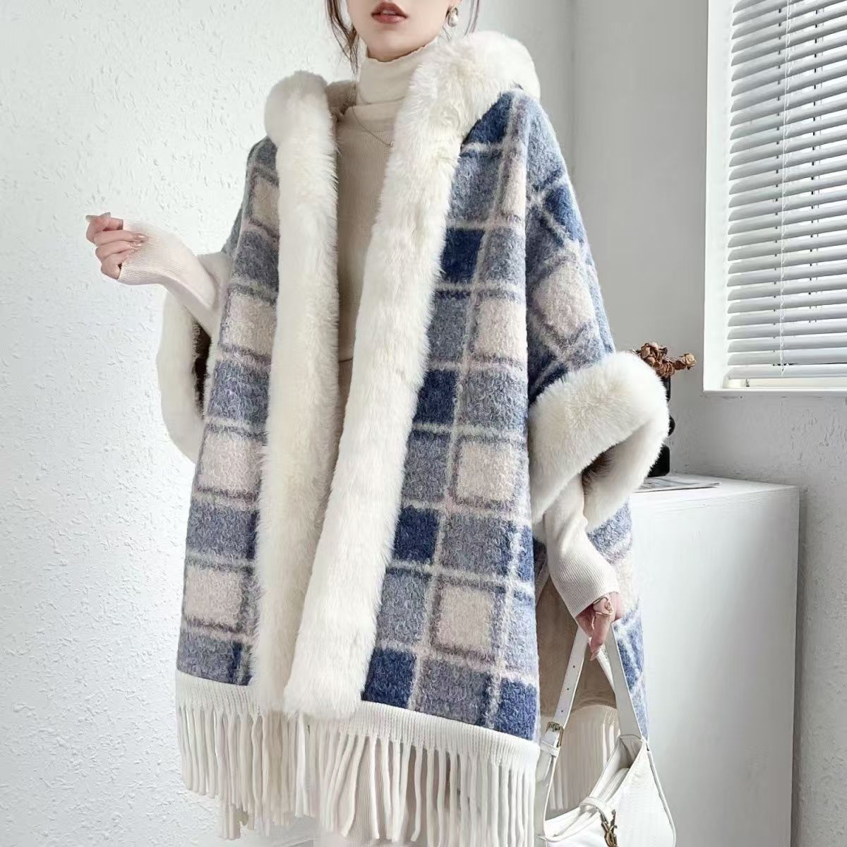 파란색과 흰색 격자