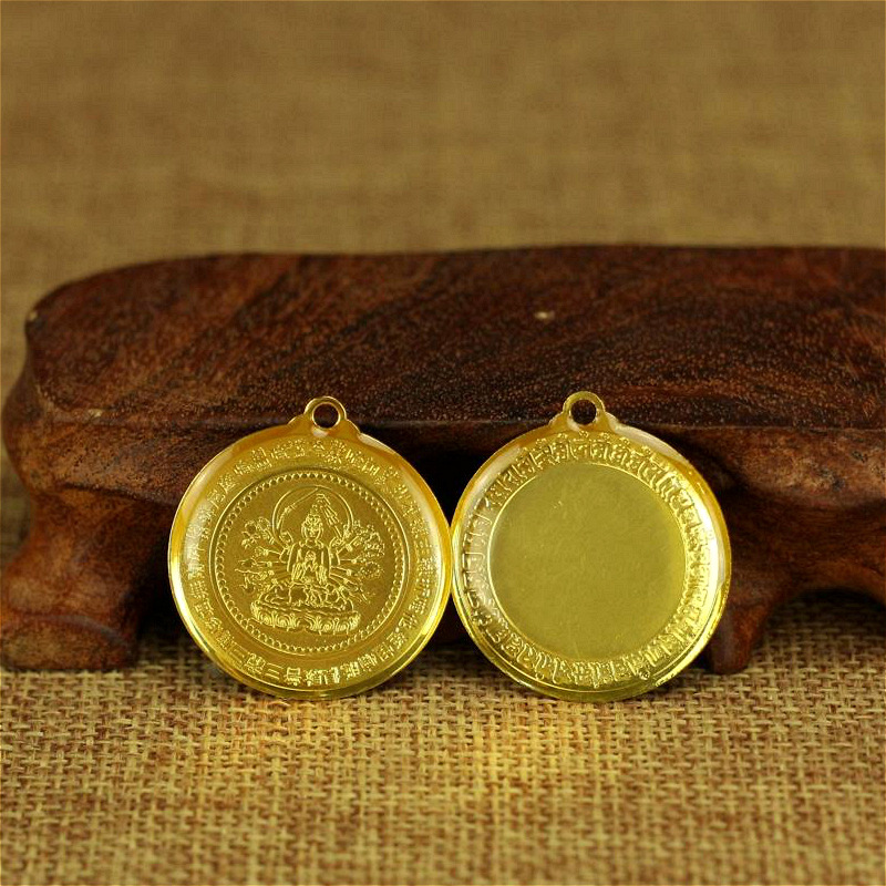 如法制作 滴蜡准提镜 准提镜佛母 覆盖保护膜 不退色吊坠挂件