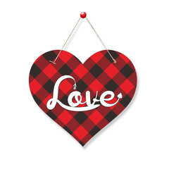 跨境情人節結婚求婚裝飾門牌Valentine's Day愛心吊牌批發定製