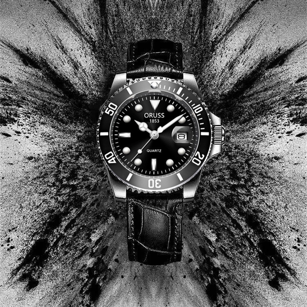 2024 핫 스타일 내구성 벨트 물 유령 방수 석영 시계 비즈니스 분위기 고등학교 학생 남성 시계