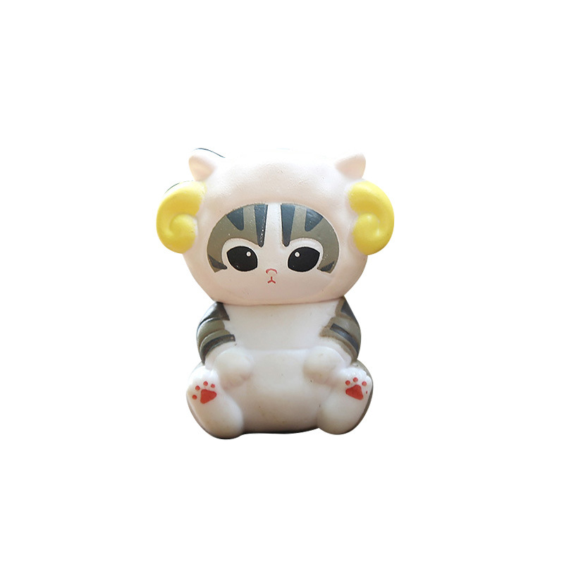 Nuevos productos touver de moda gato japonés COS serie animal muñeca muñeca decoración de pastel de coche decoración de dibujos animados image 5