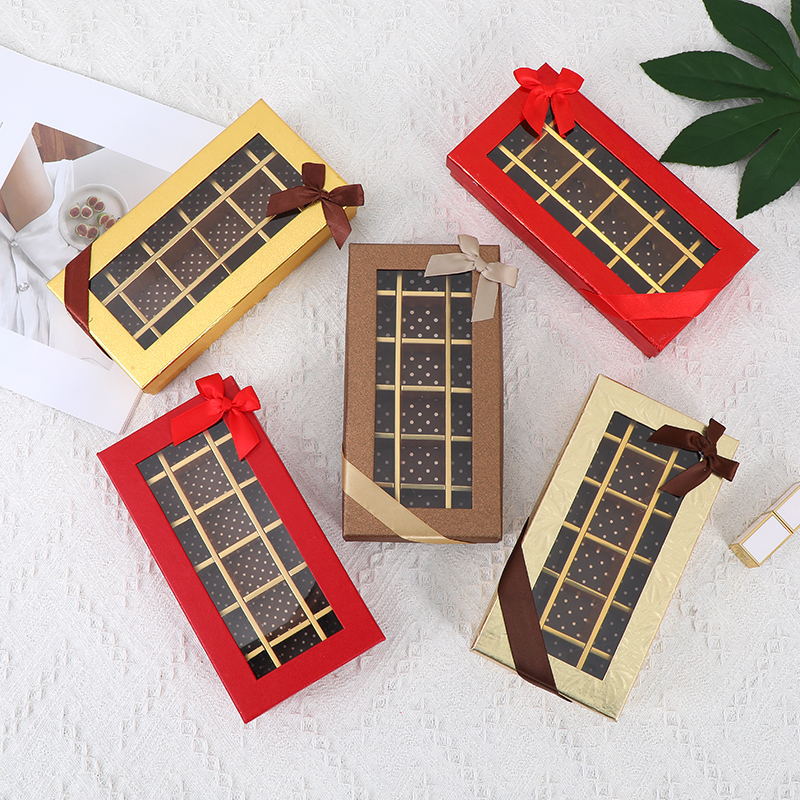 创意18格巧克力喜糖盒情人节礼物香皂花开窗透明包装盒量大从优