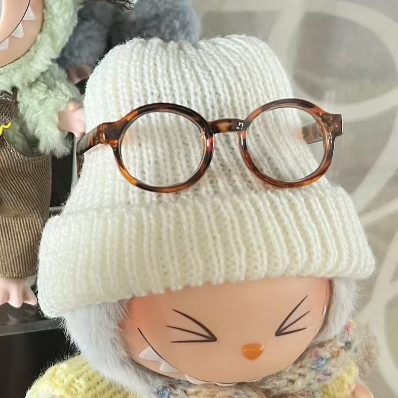 13cm 인형 안경 labubu 맞춤형 귀여운 사진 소품 인형 공예 안경 액세서리 멀티 컬러 착용