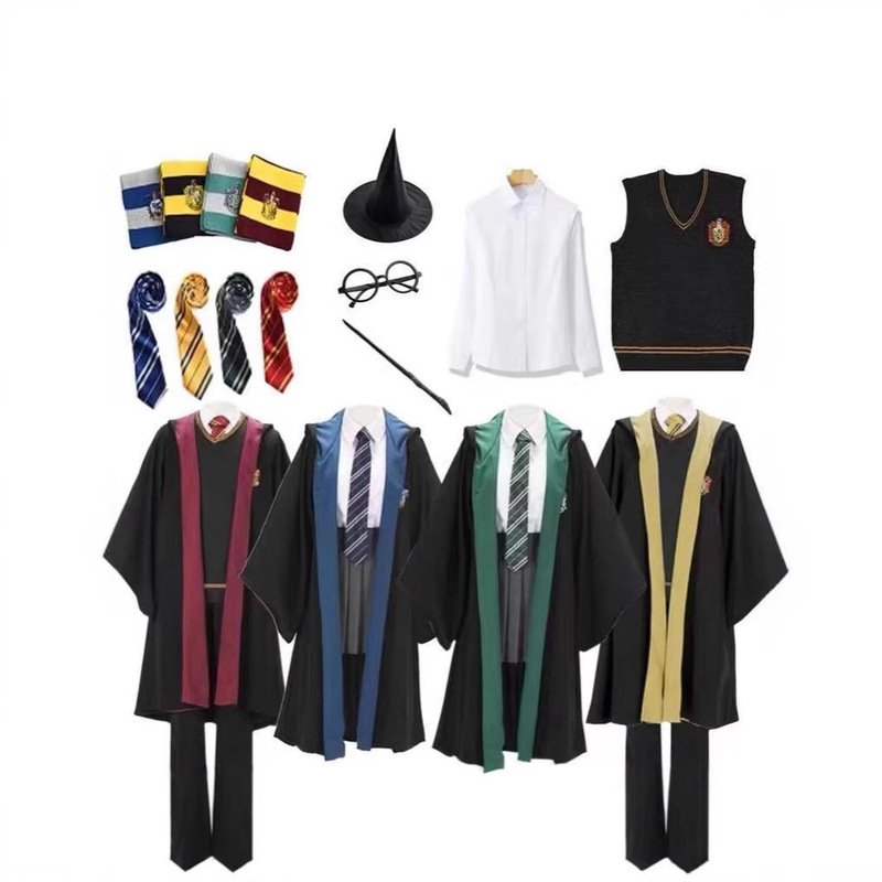 Harry Potter Magic Robe Wizard Robe Gryffindor College School Uniform Hogwarts Children Costume