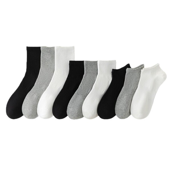 Cotton antibacterial breathable white summer thin knee socks