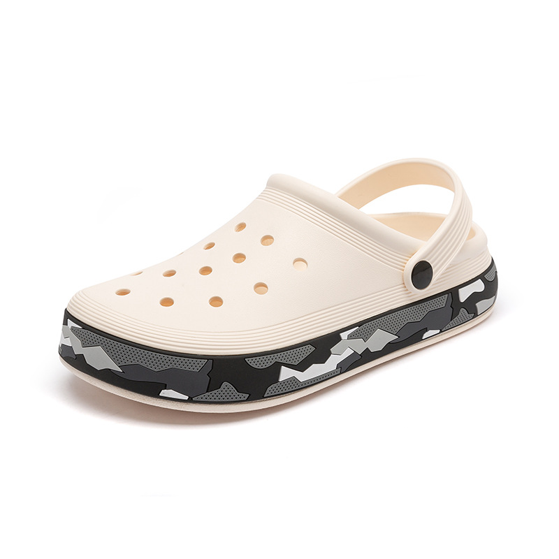 Zapatos de playa para hombre de moda de camuflaje de verano zapatos con agujeros de EVA al aire libre sandalias de Baotou transfronterizas huecas y transpirables