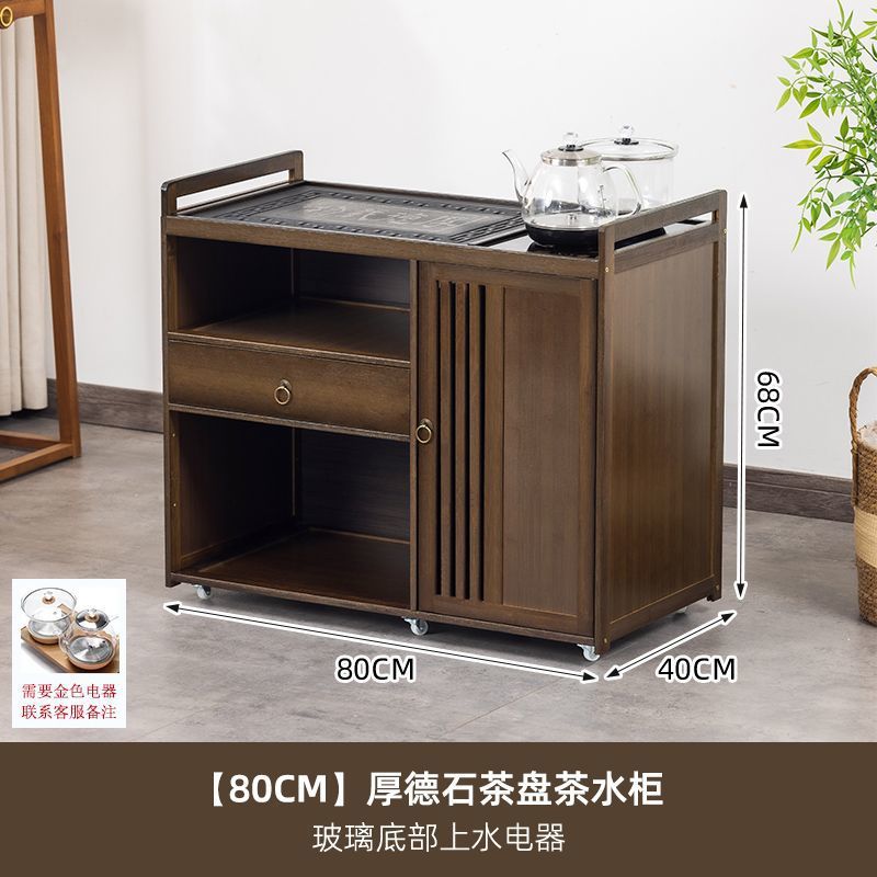 [대형 조리대] 길이 80cm의 단문 티 트레이(석재 펌프 포함) - 유리 가전제품