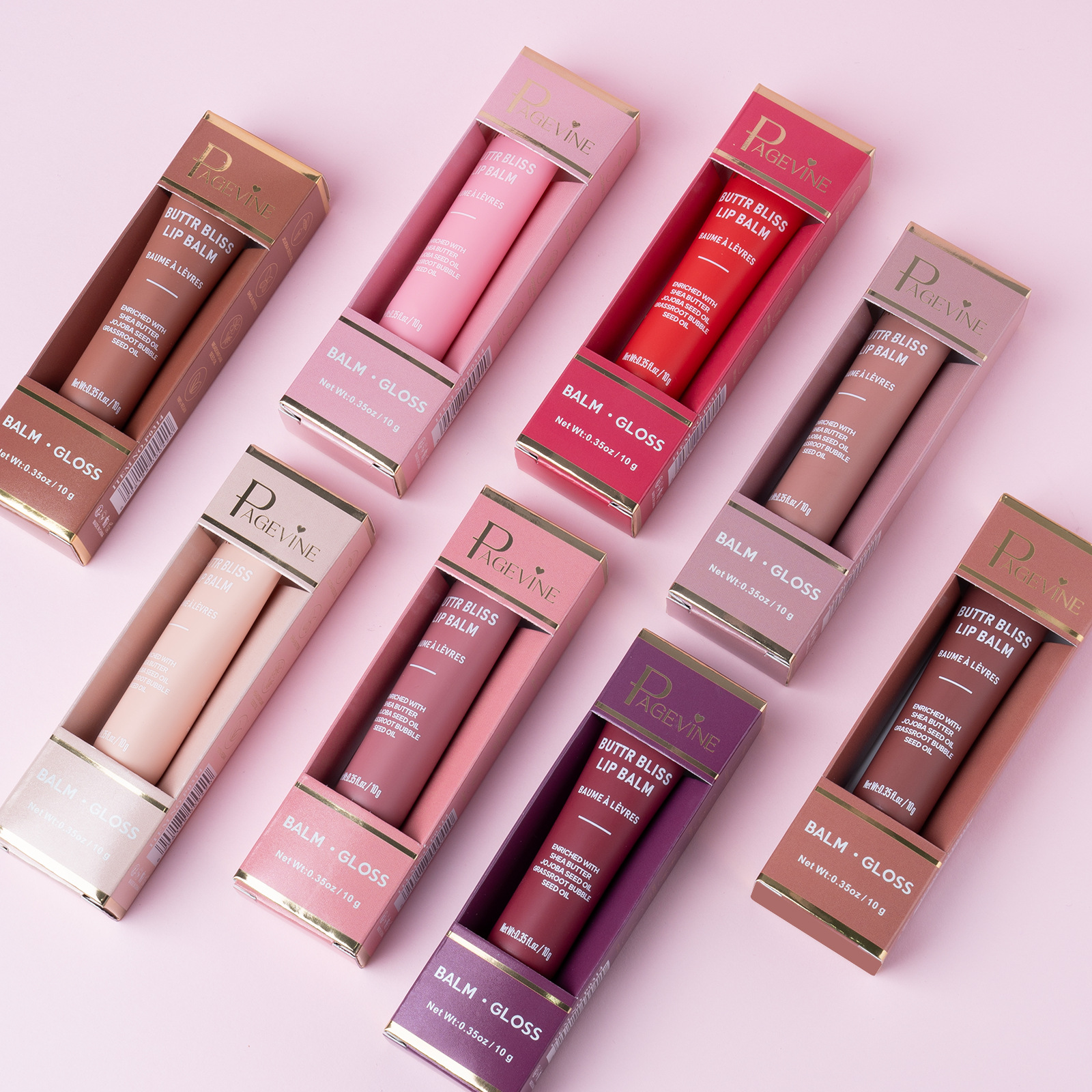 PÁGINA transfronteriza Péptido Brillo de labios Mantequilla Bálsamo labial Líquido Brillo de labios Líquido Hidratante Esmalte de labios Comercio exterior