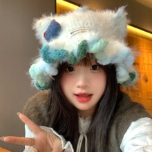 �ɰ����kittyè������֯ë��ñŮ2025�¿��ﶬ��ů��������ñ��