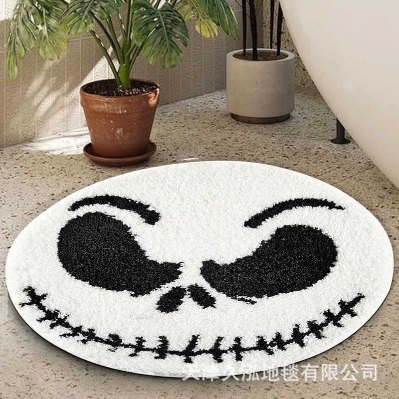 クロスボーダー特殊形状ハロウィン模造カシミヤフロアマットバスルーム吸収性滑り止めお手入れが簡単なドアマットリビングルーム寝室装飾マット|undefined