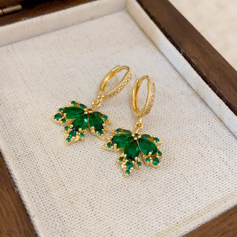 Monet Garden Pintura al óleo Pendientes de perlas de flores de viento Pendientes de lujo ligero de alta calidad Pendientes frescos dulces franceses mujeres