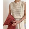 EVERTRUE2023 Spring new pattern Korean Edition knitting vest Women's wear Diamond Sleeveless Versatile jacket 15017